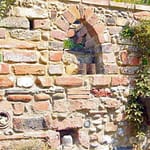 Brick wall with decorative detail