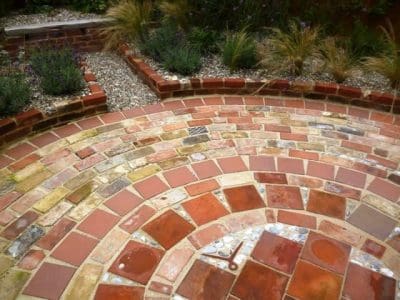 Circular patio garden reclaimed circular patio