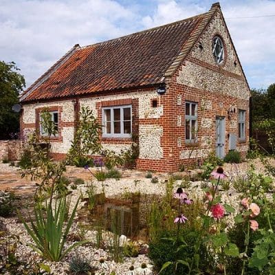 Chapel garden reclaimed paving patio