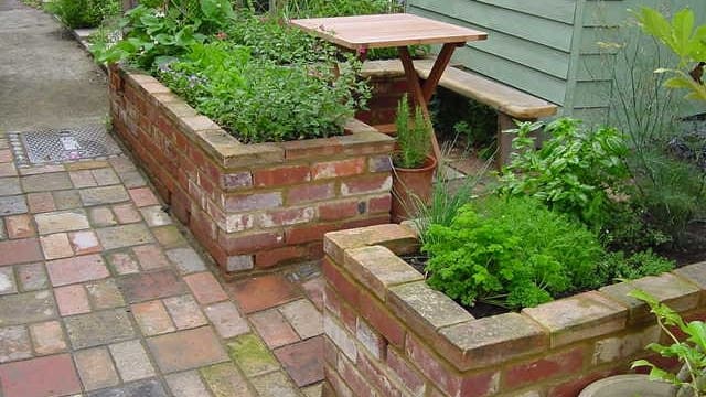 Back garden raised bed planting